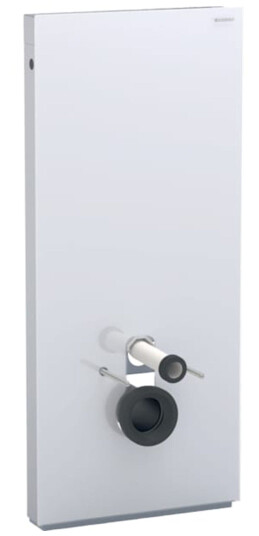 Geberit Monolith Modul, 114 cm Til vegghengt toalett, Hvitt glass