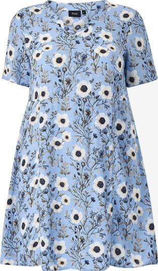 Zizzi   Kjole vBella Abk Dress   Blå