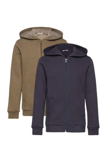 Minymo Sweat Jacket W. Hood 2 Pack Multi/patterned 110 Minymo Sweat Jacket W. Hood 2 Pack Multi/patterned 110