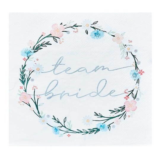 Ginger Ray Servietter Team Bride Boho 16-pakning