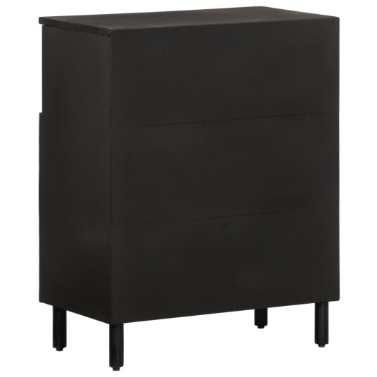 Sideskap svart 60x33x75 cm heltre mango 8720845422622