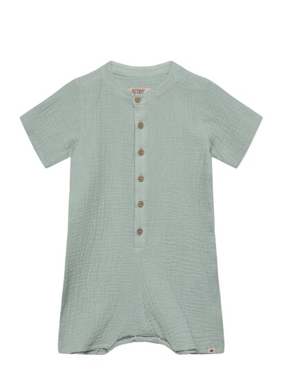Huttelihut Playsuit Ss Muslin Green 86