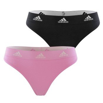 Adidas Truser 2P Underwear Brazilian Thong Svart/Rosa bomull Small Dame Adidas Truser 2P Underwear Brazilian Thong Svart/Rosa bomull Small Dame