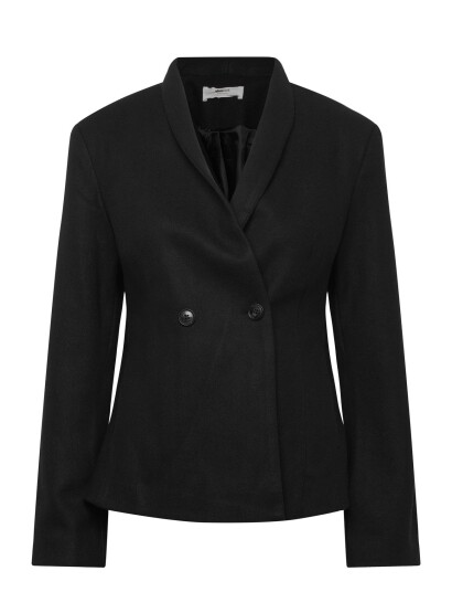 Gina Tricot Shaped Wool Blend Jacket Black L