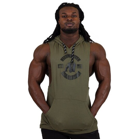 Lawrence Hooded Tank Top, Army Grön XX-large