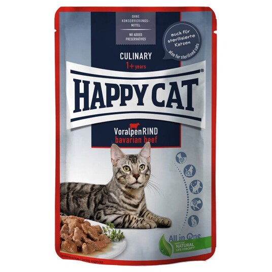 Happy Cat Pouch Meat In Sauce 24 X 85 G Foralpene-Okse
