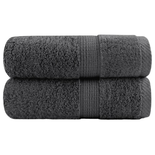  Premium gjestehåndklær SOLUND 2 stk antrasitt 30x50 cm 600gsm