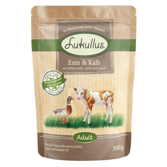 Lukullus Naturkost Kornfri 6 X 300 G And & Kalv