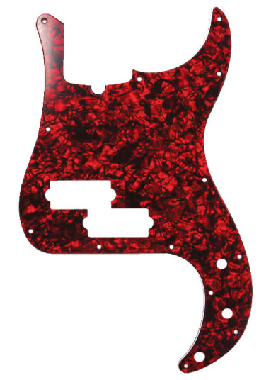 D'Andrea P-Bass Pickguard Rød Pearl