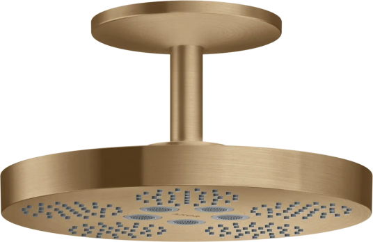 Axor One 2jet Takdusj, Ø280 mm Med 2 stråletyper, Børstet Bronse