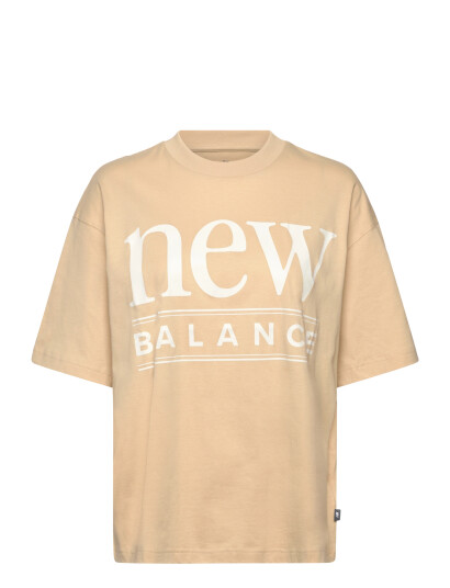 New Balance Reimagined Oversized T Shirt   Beige   M