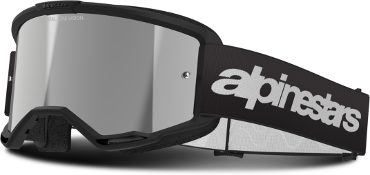 Alpinestars Crossbriller Vision 3 Wordmark Svart-Mirror Silver