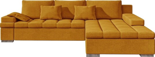 Naoma Sofa med Sjeselong 3 seter Gul