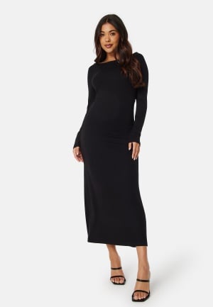 BUBBLEROOM Soft L/S Ruched Dress Black S