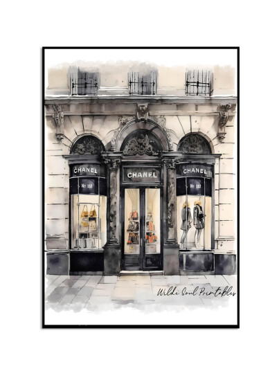 Chanel butikk kunstplakat Chanel butikk kunstplakat