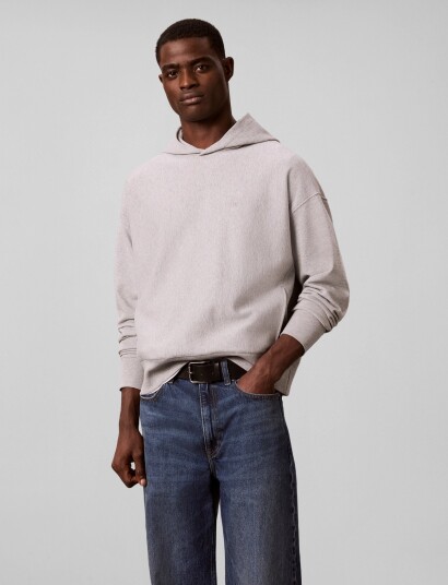 Calvin Klein Jeans Ls Prmtrry 90S Bck Mongrm Hoodie Grey XS