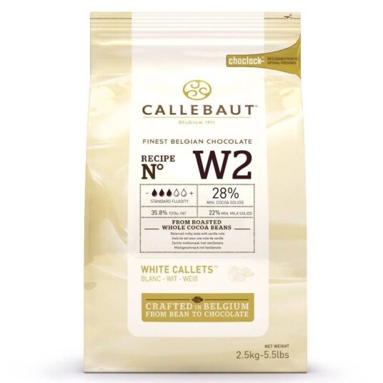 Callebaut Hvit Sjokolade 2,5kg Callebaut Hvit Sjokolade 2,5kg