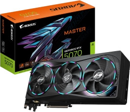 GIGABYTE GeForce RTX 5070 AORUS Master 12GB GDDR7 Grafikkort med 3 Vifter