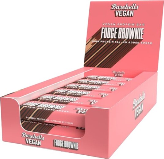12 x Barebells Vegansk Proteinbar 55 g Fudge Brownie 12 x Barebells Vegansk Proteinbar 55 g Fudge Brownie
