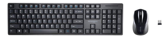 Kensington Pro Fit Low-Profile Desktop Set - tastatur- og mussett - Tysk - svart Inn-enhet
