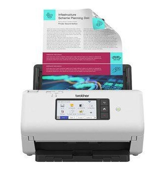 Brother ADS-4700W A4 Dobbeltsidig Dokumentskanner med Wi-Fi og ADF i Hvit/Sort