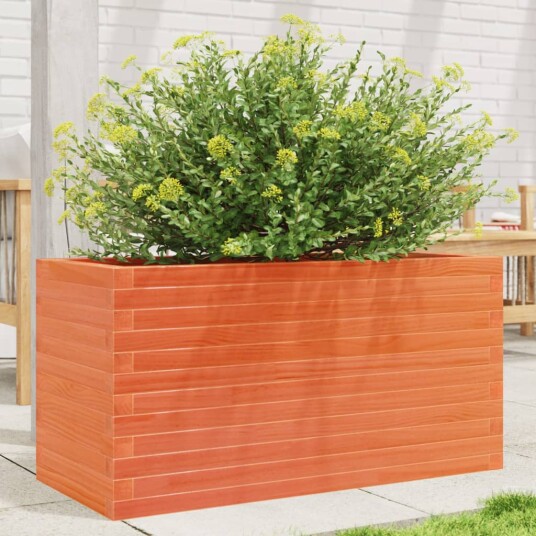 Plantekasse voksbrun 90x40x45,5 cm heltre furu