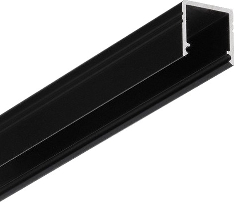 Topmet 2m aluprofil SMART10 AC2/Z Sort anodisert påbygging LED skinne Topmet 2m aluprofil SMART10 AC2/Z Sort anodisert påbygging LED skinne