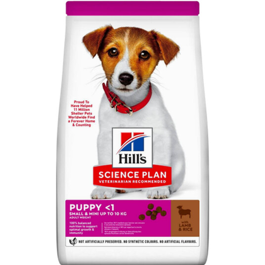 Hills Science Plan Puppy Small & Mini Lamm & Ris 6 kg Hundefôr