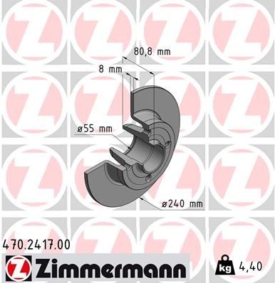 Bremseskive ZIMMERMANN 470.2417.00
