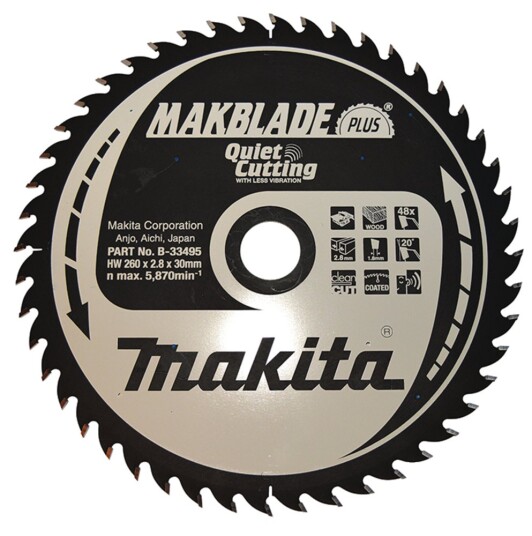 Makita B 33495 Sirkelsagblad 260x30x48T