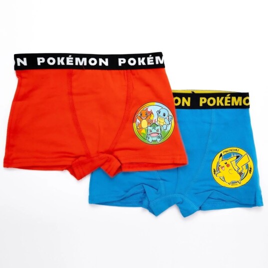 Pokemon Boxer 2-pk Starting Friends - 134 / 9 år - Voksen - 95% bomull/5% elastan
