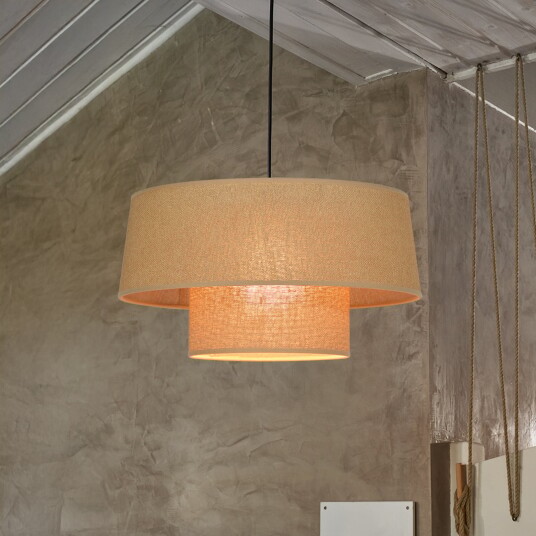 Pendellampe COREP Mali dimmbar Beige Stue Papir / kartong 20 Beige