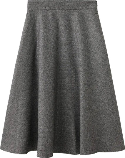 Mango Flared Midi Skirt BLACK 34