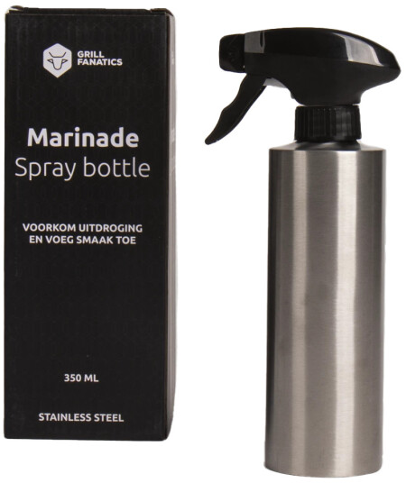 Grill Fanatics BBQ Marinade Spray Bottle 350ml Sprayflaske i rustfritt stål