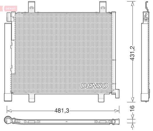 DENSO DCN32023 Kondensator, klimaanlegg