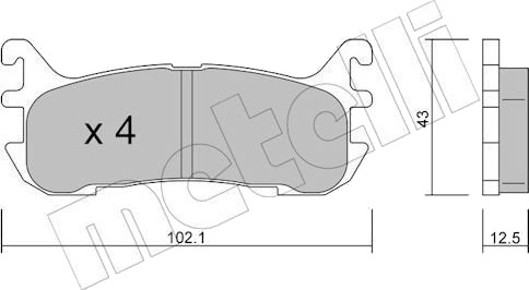 METELLI 22 0393 0 Bremseklosser