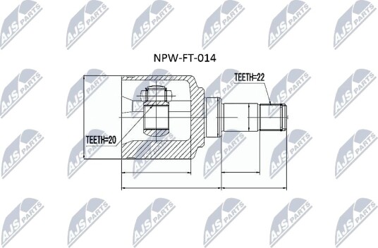 Nty Drivknute drivaksel NTY NPW FT 014