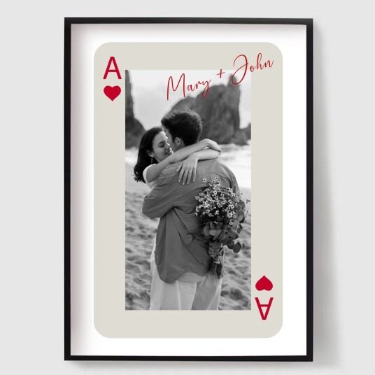 Namly Design Personalisert Plakat Ess av hjerter Egendefinerte navn POSTERLSYG99 Namly Design Personalisert Plakat Ess av hjerter Egendefinerte navn POSTERLSYG99