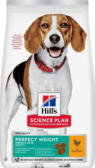 Hill'S Science Plan Perfect Weight Adult 1+ Medium Med Kylling 2 X 12 kg