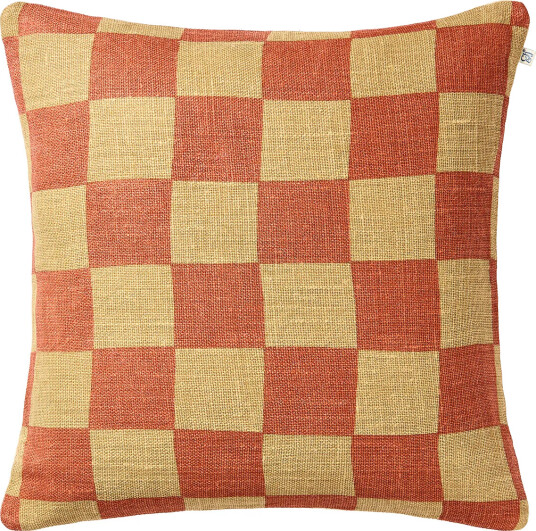Chhatwal & Jonsson Buffalo Check Khaki apricot orange 50x50 cm