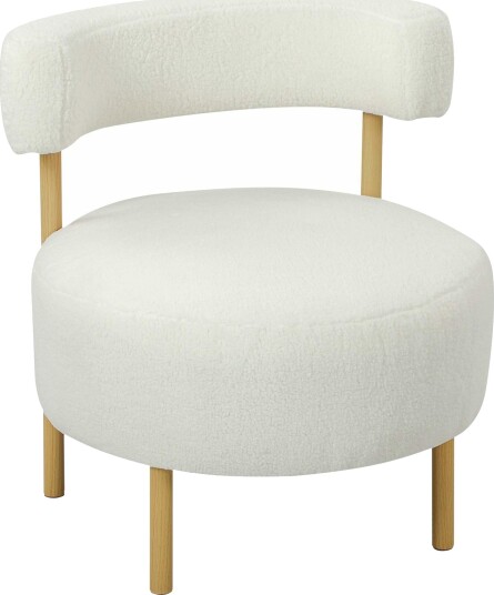 Kremfarget Sherpa Lounge Chair – Koselig kompakt og slitesterk