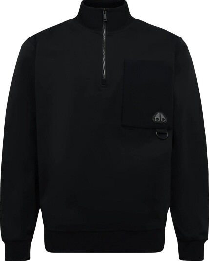Moose Knuckles Dalon 1/4 Zip   BLACK   M