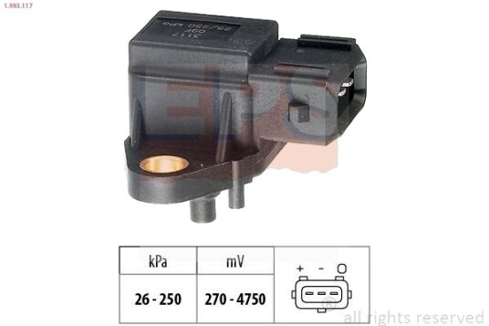 Lufttrykksensor, høydetilpasning EPS 1.993.117