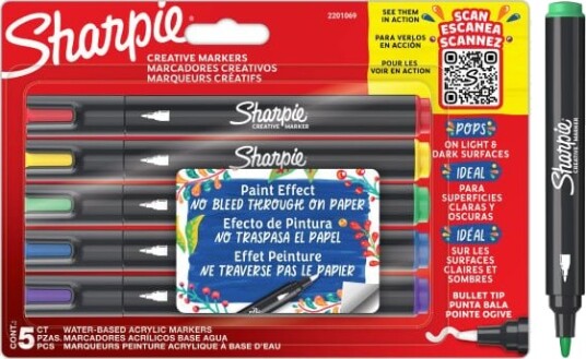 Sharpie Creative Acrylic Marker 5-Blister 2201069 Sharpie Creative Acrylic Marker 5-Blister 2201069