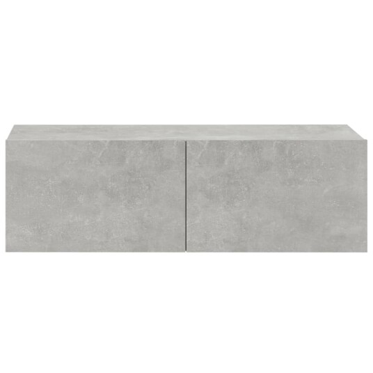 vidaXL Vegghengte TV-benker 4 stk betonggrå 100x30x30 cm