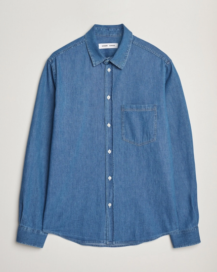 Samsøe Samsøe Ryan Chambray Shirt Light Blue Samsøe Samsøe Ryan Chambray Shirt Light Blue