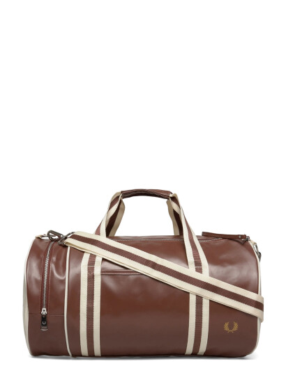 Fred Perry Classic Barrel Bag - Brown - ONE SIZE Fred Perry Classic Barrel Bag - Brown - ONE SIZE