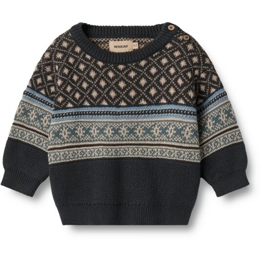 Wheat Navy Jaquard Pullover Julius 12 mdr/80