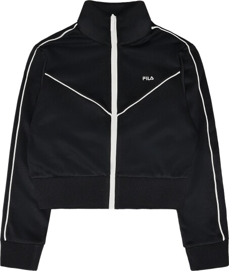 FILA Novale Regular Cropped Piping Track Jacket BLACK 134 140