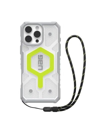 UAG Pathfinder Clear MagSafe Active Neon Lanyard iPhone 16 Pro Max